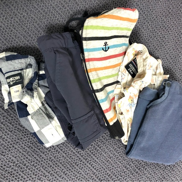 Kids OshKosh B'gosh Navy White Plaid Shirt and other variety - Picture 6 of 6